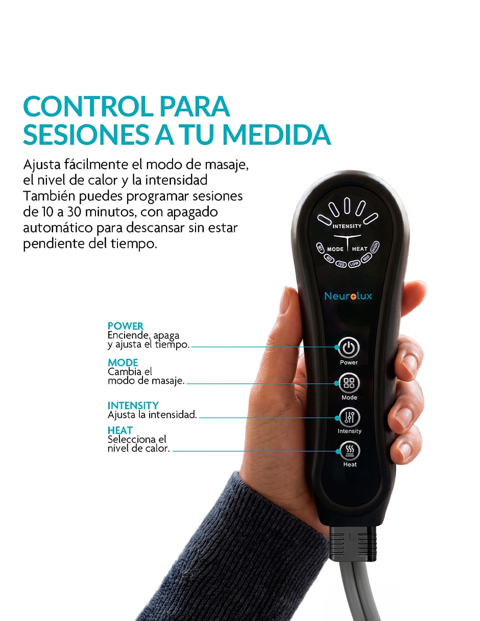Masajeador de pies compresión de aire 5 intensidades 6