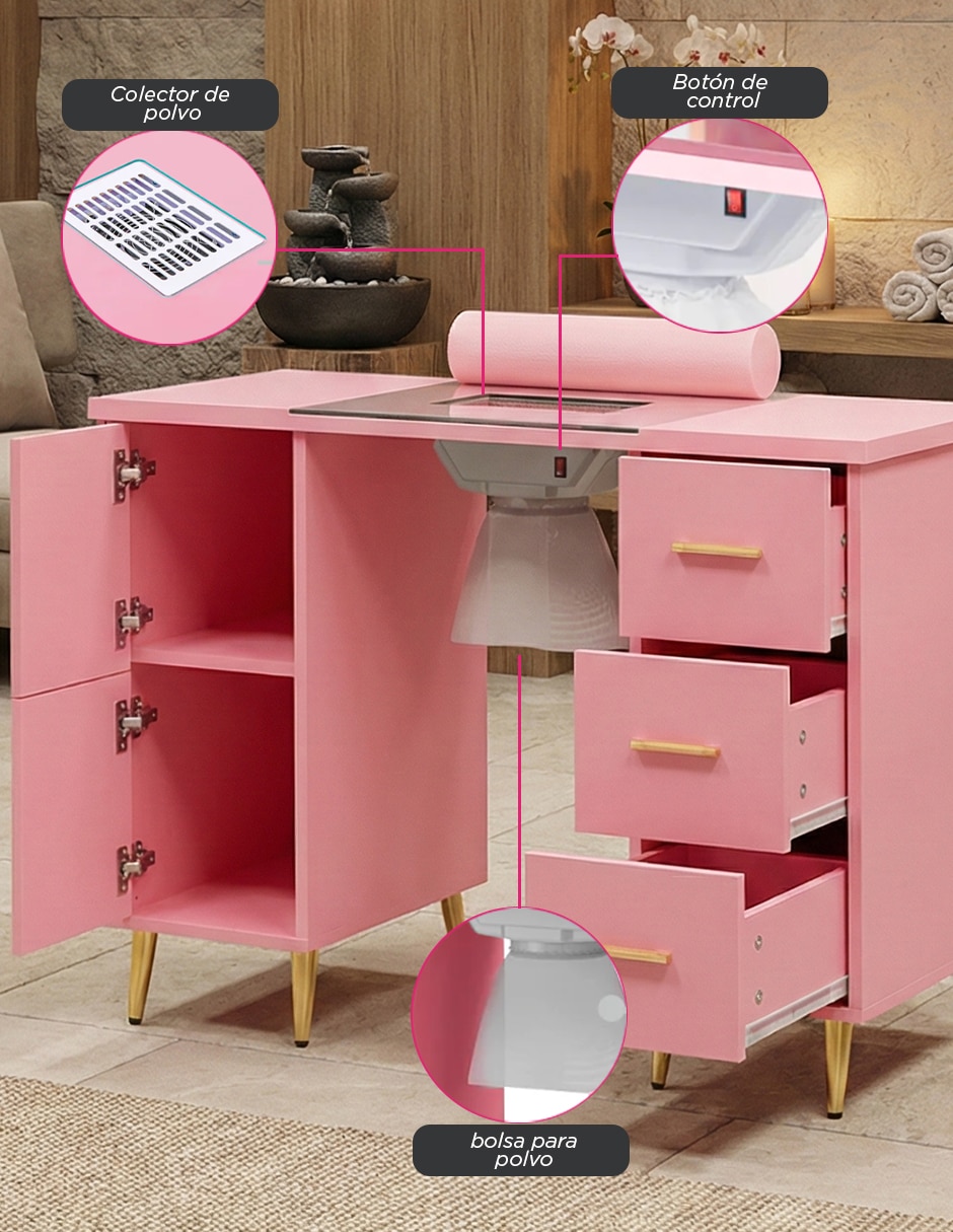 Mesa para manicura madera 3