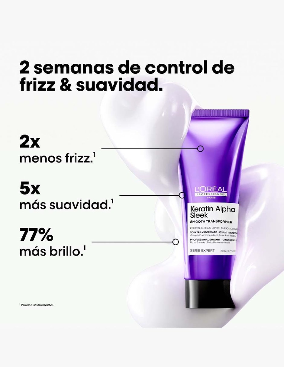 Tratamiento para (si aplica) Capilar Tratamiento Profesional Anti-Frizz Smooth Transformer 200ml Capilar L'OREAL PROFESSIONNEL Keratin Alpha Sleek
